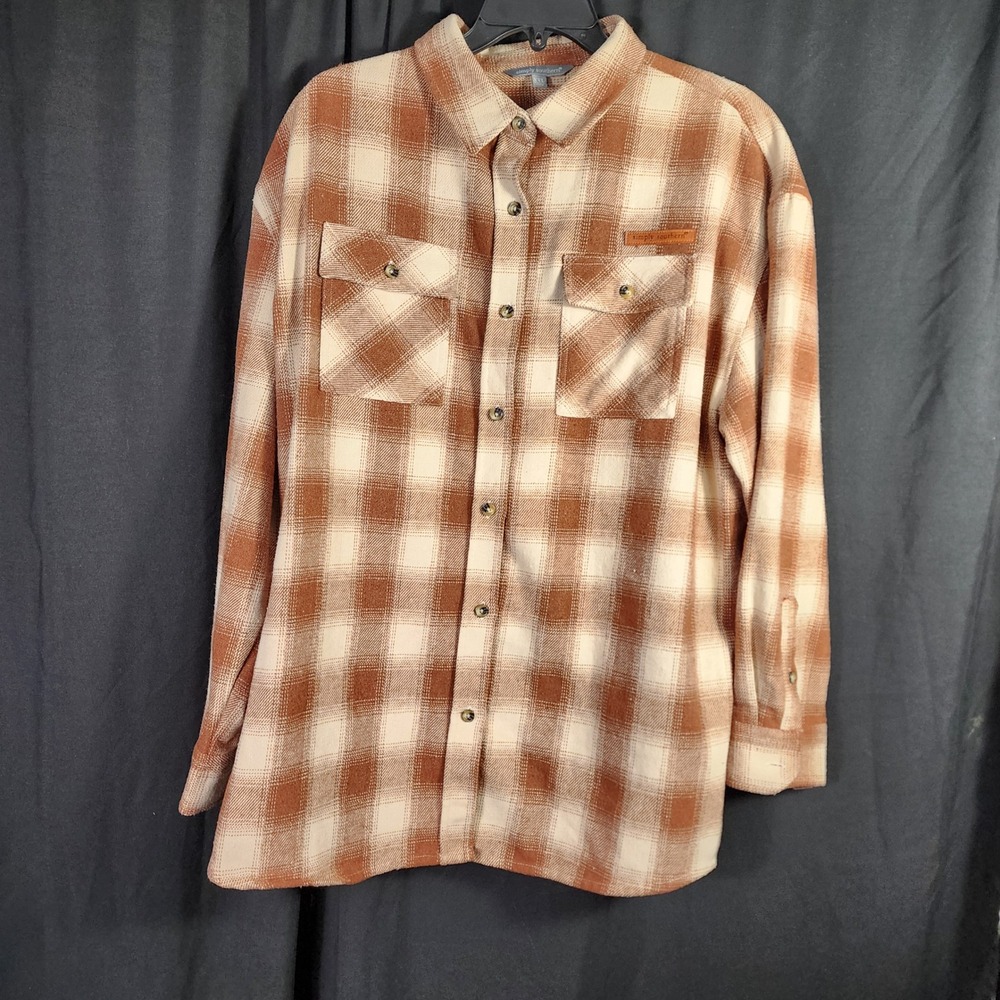 Simply Southern Mens Plaid Flannel Shirt Long Sleeve Button Up Shacket Size XXL